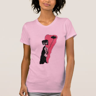 Camiseta menina do crânio