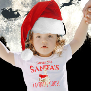 Camiseta Menina do Ganso Favorita do Papai Noel 1º Aniversá