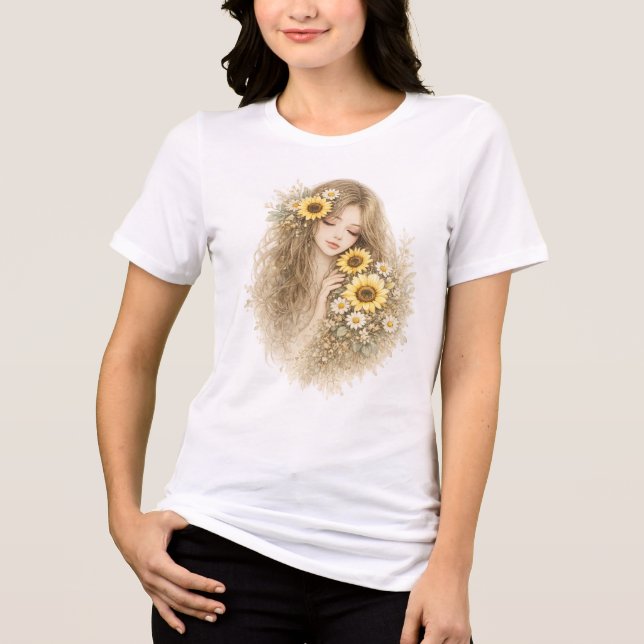 Camiseta Menina do Girassol (Frente)
