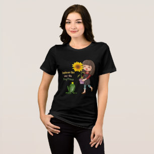 Camiseta Menina do Girassol e o Príncipe Sapo