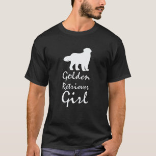 Camiseta Menina do Golden Retriever e Cachorro 1