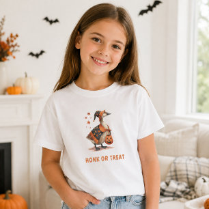Camiseta Menina do grasnar ou doçura de Halloween