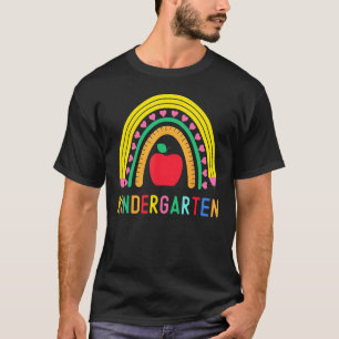 Camiseta Menina do Jardim de Infância Arco-íris Menino Prof