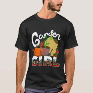Camiseta Menina do Jardim Plantas Vegetais  Jardinagem  Mul