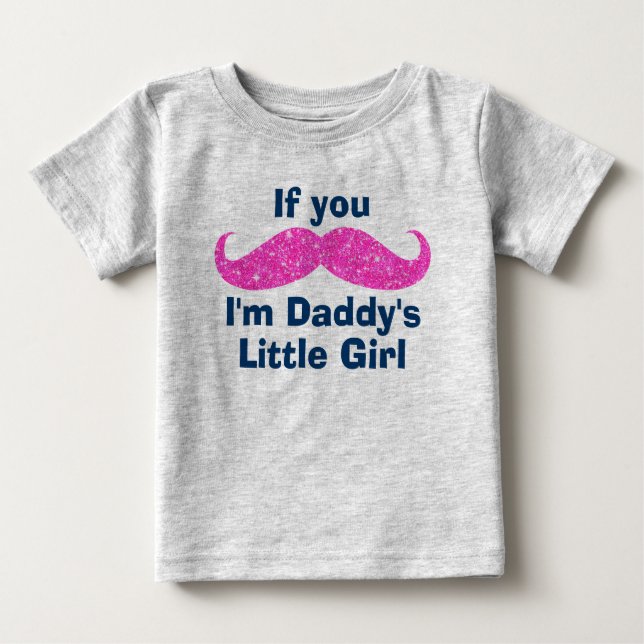 Camiseta Menina do Pai do bigode (Frente)