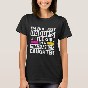 Camiseta Menina do Papai Mecânica de Carros Piada de Filha 