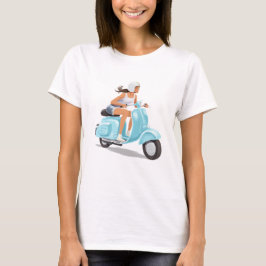 Camiseta Menina do patinete