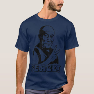 Camiseta menina do sinal de paz do Dalai Lama