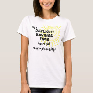 Camiseta Menina do tempo das economias de luz do dia
