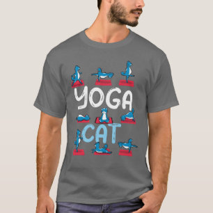 Camiseta Menina do Yoga do Gato da Meditação do Animal Nama