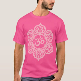 Camiseta Menina do Yoga Om Flor de Lótus Rosa