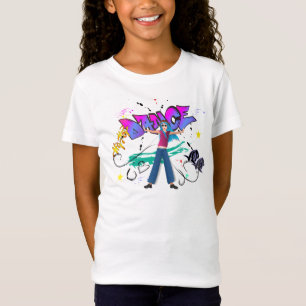 Camiseta Menina dos grafites de Hip Hop