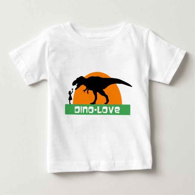 Camiseta Menina e dinossauro (Frente)