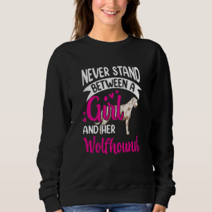 Camiseta Menina e seu Irish Greyhound Wolfhound Irlandês