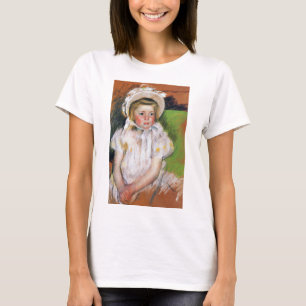 Camiseta Menina em um Bonnet Branco, Mary Cassatt