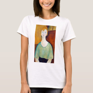Camiseta Menina em uma blusa verde, Modigliani