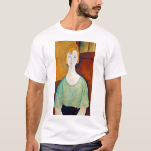 Camiseta Menina em uma blusa verde, Modigliani