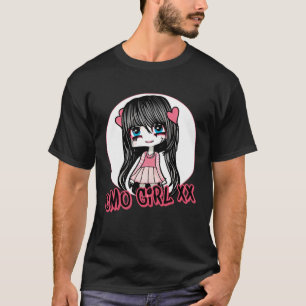 Camiseta Menina Emo Bonita Cena Estética Fãs De Música