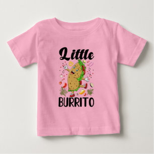 Camiseta Menina engraçada, burrito, arte