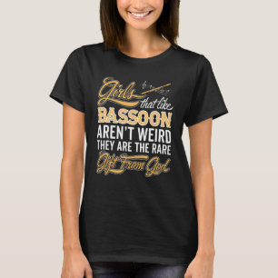 Camiseta Menina engraçada do fagote - senhora do Bassoonis