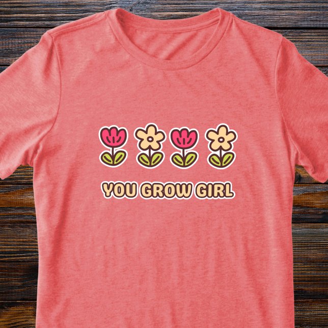 Camiseta Menina Engraçada e Engraçada Mulher Inspiradora no (Criador carregado)