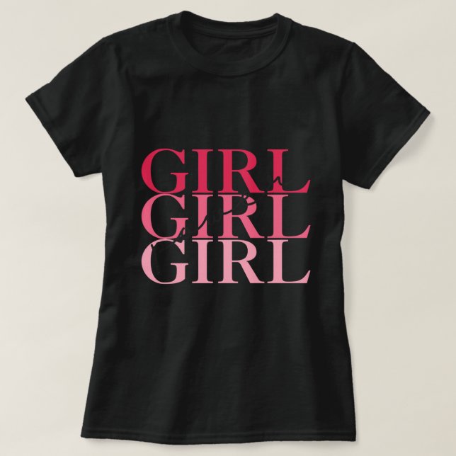 Camiseta Menina Escrevendo negra (Frente do Design)