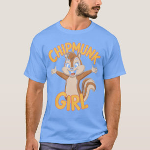 Camiseta Menina Esquilo Fofa Divertida Desenho Animado Anim