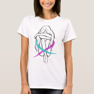 Camiseta Menina Está Chorando Protesto Suicida