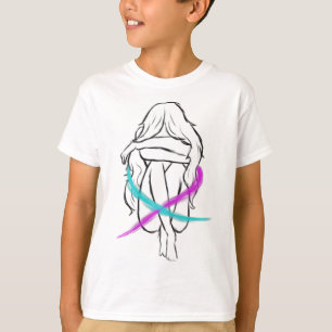 Camiseta Menina Está Chorando Protesto Suicida