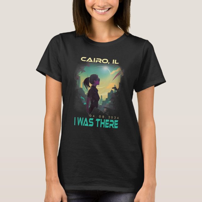 Camiseta Menina Estética do Eclipse Solar Total Cairo Illin (Frente)
