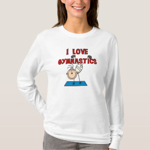 Camiseta Menina Eu Amo Ginástica