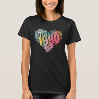 Camiseta Menina Fabulosa de Outubro de 1990 Lendária e Incr