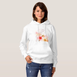 Camiseta Menina fecha os olhos com flor vermelha