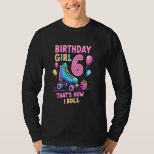 Camiseta Menina Feliz de 6 Anos de Idade se Divertindo com