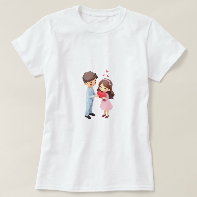 Camiseta Menina | Feliz Dia dos Namorados | Presentes bonit (Frente do Design)