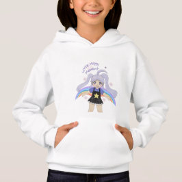 Camiseta Menina Feliz Ilustração Desenhada à Mão – Pequena