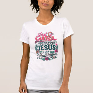 Camiseta Menina Flamingo Cristã Vintage