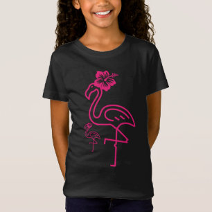 Camiseta Menina Flamingo de Verão
