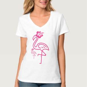 Camiseta Menina Flamingo de Verão