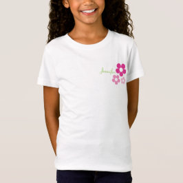 Camiseta Menina Flor com Nome - Boneca Menina