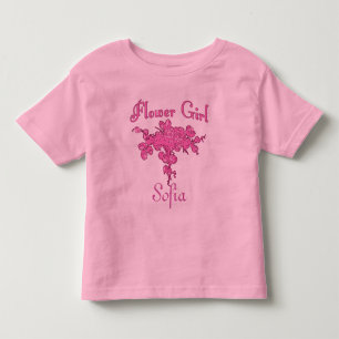 Camiseta MENINA FLOWER Personalizada com Buquê Rosa Grande