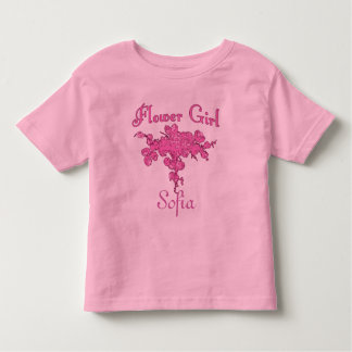 Camiseta MENINA FLOWER Personalizada com Buquê Rosa Grande