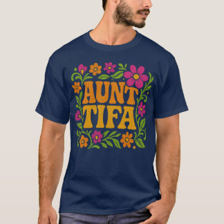 Camiseta Menina Flower Power Auntifa Vibes Retrô