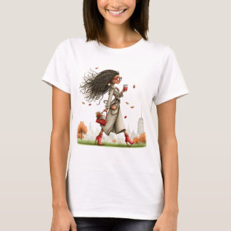 CAMISETA MENINA FOFA E CAPRICHOSA COM TEMA DE OUTONO