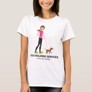Camiseta Menina Fofa E Um Cachorro Marrom - Serviços de Pas