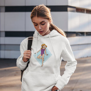 Camiseta Menina Ginasta com Leotard Roxo