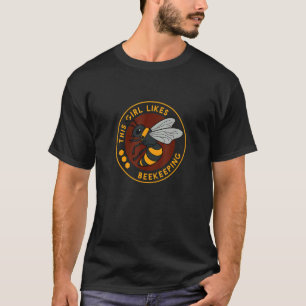 Camiseta Menina Gosta De Abelhas Irônicas De Mel De Apicult