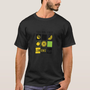 Camiseta Menina Gosta De Frutas De Citros De Limão De Verão