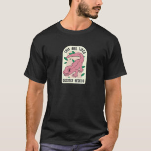 Camiseta Menina Gosta de Geckos Lagarto Fofo Animal Exótico