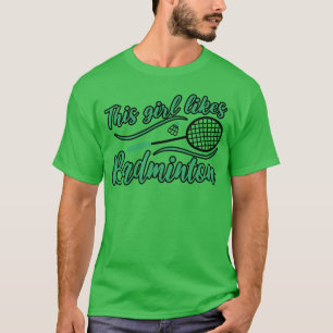 Camiseta Menina Gosta de Peteca de Badminton Hobby Esportes